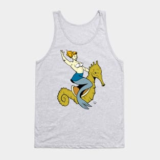 Mermaid on Seahorse Tank Top